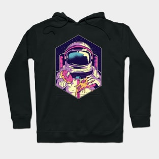 Astronaut eating Pizza and Donut Hoodie